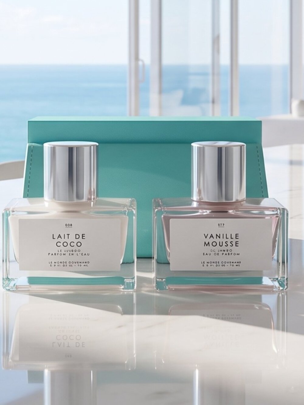 NEW! SET OF 2 XL BOTTLES Le Monde Gourmand Eau De Parfumes Coconut Vanilla